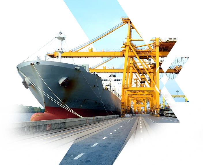 Sea freight vessel used for freight forwarding services in Congo